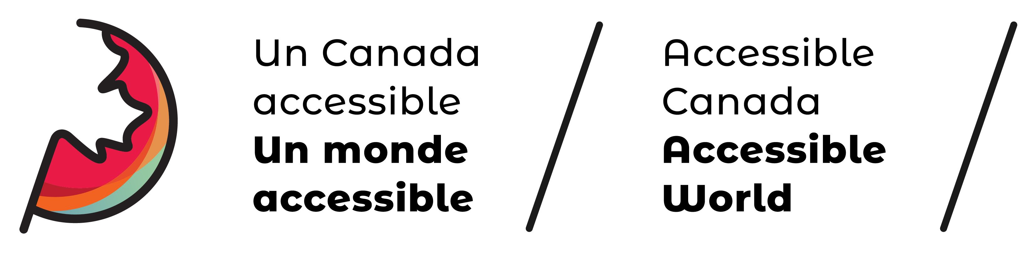 Un Canada accessible Un monde accessible / Accessible Canada Accessible World logo